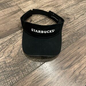 Starbucks barista black adjustable visor